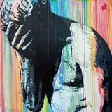 Sans titre by Jef Aérosol, 2013, Acrylique et pochoir sur toile, sold Jun 2023