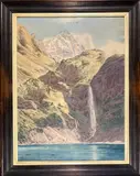 Lac d’Oô, Pyrennées by Jacques Daures, 1951, Aquarelle, sold Apr 2023
