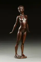 Nu debout les bras tendus vers l’arrière by Jacques Coquillay, Bronze à patine brune nuancée, sold Mar 2023