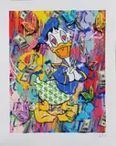 Donald Duck by Ben Allen, Lithographie et collage en, sold Mar 2023