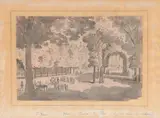 Vue de la promenade du Prater à Vienne by Dominique Vivant Denon, Crayon noir et lavis gris, sold Jun 2025