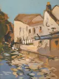 Moulin, bord de rivière by Pierre Eugène Montézin, Gouache, sold Jun 2025