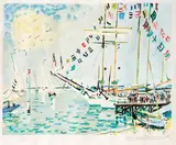 Régate by Jacques Bouyssou, Lithographie signée en bas à droite et justifié dans la planche, sold Jun 2025