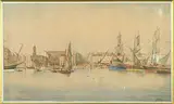 Le vieux port et le départ de la Cannebière by Émile Henry, Aquarelle signée en bas à droite, sold Jun 2025