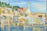 Le Port de Sète by Béatrice Appia Dabit, Gouache signée et située en bas à gauche, sold Jun 2025
