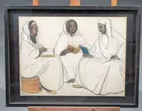 La lecture by André Suréda, Crayon et pastel, sold Jun 2025