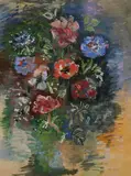 Bouquet d'anémones by Jean Dufy, Gouache, sold Apr 2024