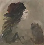 Personnage de profil, série des mutants by Roger Edgar Gillet, 1986, Gouache, sold Apr 2024