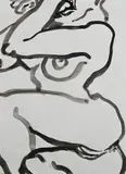 Nu by Jules Rames, Lavis d'encre rehaussé de gouache, sold Apr 2024