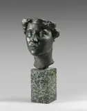 Masque de femme, Madame Luce by Jules Desbois, Épreuve en bronze patiné, sold Apr 2024