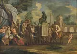 Scène de bacchanale by Jean-Baptiste Caresme, Toile, sold Mar 2024