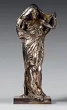 La Nature se dévoilant devant la science by Louis-Ernest Barrias, Bronze argenté, sold Mar 2024