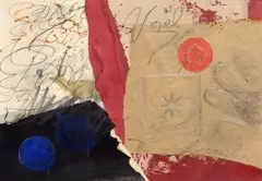 SANS TITRE by Antoni Clavé, 1974, Technique mixte et collage sur papier signé, dédicacé et daté en bas à droite, sold Oct 2019