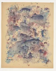 SANS TITRE, VERS 1970 by Mark Tobey, Gouache sur papier signé en bas à droite, sold Oct 2019