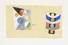 ÉTUDE POUR LE PAVILLON DES CHEMINS DE FER, 1936-1937 by Robert Delaunay, Gouache et crayon sur papier, sold Oct 2019