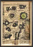 SANS TITRE, VERS 1958 by Eugenio Granell, Technique mixte et collage sur carton, sold Oct 2019