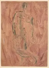 SANS TITRE by Simon Hantaï, 1946, Gouache sur papier signé et daté en haut à droite, sold Oct 2019