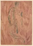 SANS TITRE by Simon Hantaï, 1946, Gouache sur papier signé et daté en haut à droite, sold Oct 2019
