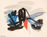 SANS TITRE by James Pichette, 1960, Gouache sur papier signé et daté en bas à gauche, sold Oct 2019