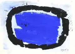 SANS TITRE by Bram Bogart, 1972, Gouache sur papier signé et daté en bas à droite, sold Oct 2019