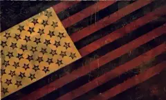 Flag 4, 2010 - HPM by Shepard Fairey, Technique mixte et collage sur papier, sold Apr 2019