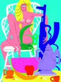 Breakfast of Champions by Todd James, 2013, Mine de plomb et gouache sur papier, sold Apr 2019