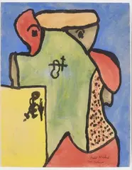 SAINT MEDARD by Gaston Chaissac, 1959, Gouache sur papier signé et titré en bas à droite, sold Mar 2019