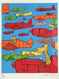 La girafe by Francky Boy, Lithographie en couleurs N°9/99, sold Feb 2019