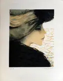 Sans titre (Femme au chapeau) by Jean-Pierre Cassigneul, Lithographie en couleurs numérotée E, sold Feb 2019