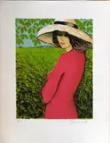 Sans titre (Femme de profil) by Jean-Pierre Cassigneul, Lithographie en couleurs numérotée E, sold Feb 2019