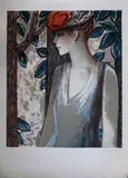 Sans titre (Femme dans les bois) by Jean-Pierre Cassigneul, Lithographie en couleurs numérotée E, sold Feb 2019