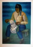 Homme à sa vannerie by Louis Toffoli, Lithographie en couleurs numérotée E, sold Feb 2019
