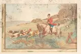 Chasse à courre by Charles-Fernand de Condamy, Aquarelle sur papier, sold Jan 2025