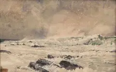 Quiberon, Bretagne by Ernest Pierre Guérin, Encre et aquarelle sur papier, sold Dec 2024