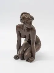 Femme nue agenouillée by Jacques Le Nantec, Épreuve en bronze patiné, sold Dec 2024