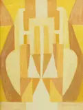Composition jaune by Serge Charchoune, Gouache, sold May 2023