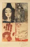 La Barre d'appui (quatre sujets pour) by Pablo Picasso, Eau-forte et aquatinte au sucre signée, sold Feb 2023