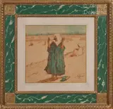 L’heure de la prière by Lucien Lévy-Dhurmer, Pastel et aquarelle, sold Dec 2024