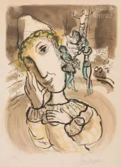 Le cirque au clown jaune - 1967 by Marc Chagall, Lithographie en couleurs signée et numérotée «, sold Dec 2024