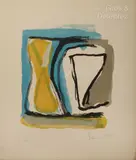 Composition by Bram van Velde, Lithographie en couleurs, sold Dec 2024
