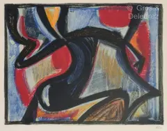 Sans titre by Jean-Michel Atlan, Lithographie en couleurs signée et numérotée «, sold Dec 2024