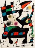 Plate I, tirée de "Oda a Joan Miró by Joan Miró, 1973, Lithographie, sold Dec 2024