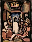 Le Christ et Mammon by Georges Rouault, Aquatinte Initialée et datée en bas à droite: GR, sold Dec 2024