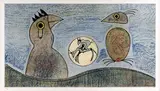 Oiseaux" by Max Ernst, 1975, Lithographie, sold Sep 2024