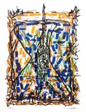 Poisson" (1972.01EST.LI) by Jean Paul Riopelle, 1972, Lithographie en couleurs, sold Sep 2024