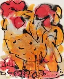 Coq fantaisiste by Paul-Vanier Beaulieu, Aquarelle, sold Sep 2024