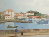 L'entrée du port à Saint-Jean-de-Luz by Jean Faure, Aquarelle et gouache, sold Aug 2024