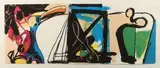 Abstraction by José Luis Zumeta, Lithographie sur vélin, sold Aug 2024