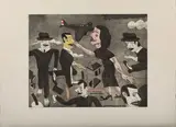 Pince nez, 1999-2001 by Antonio Seguí, Eau-forte et aquatinte réhaussée à l'aquarelle, sold Aug 2024