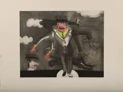 Iacinto Herrera me llamo , 2000-2001 by Antonio Seguí, Eau-forte et aquatinte réhaussée à l'aquarelle, sold Aug 2024